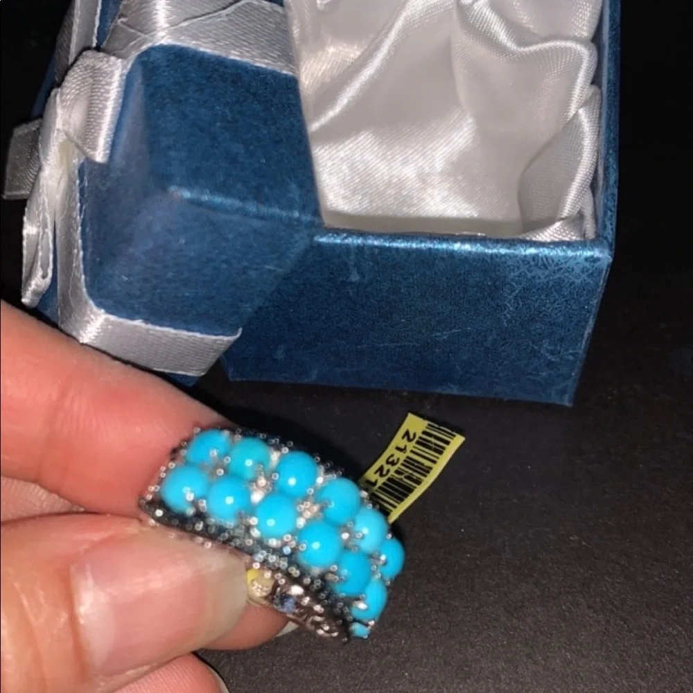💍 New! Genuine Sleeping Beauty Turquoise Ring